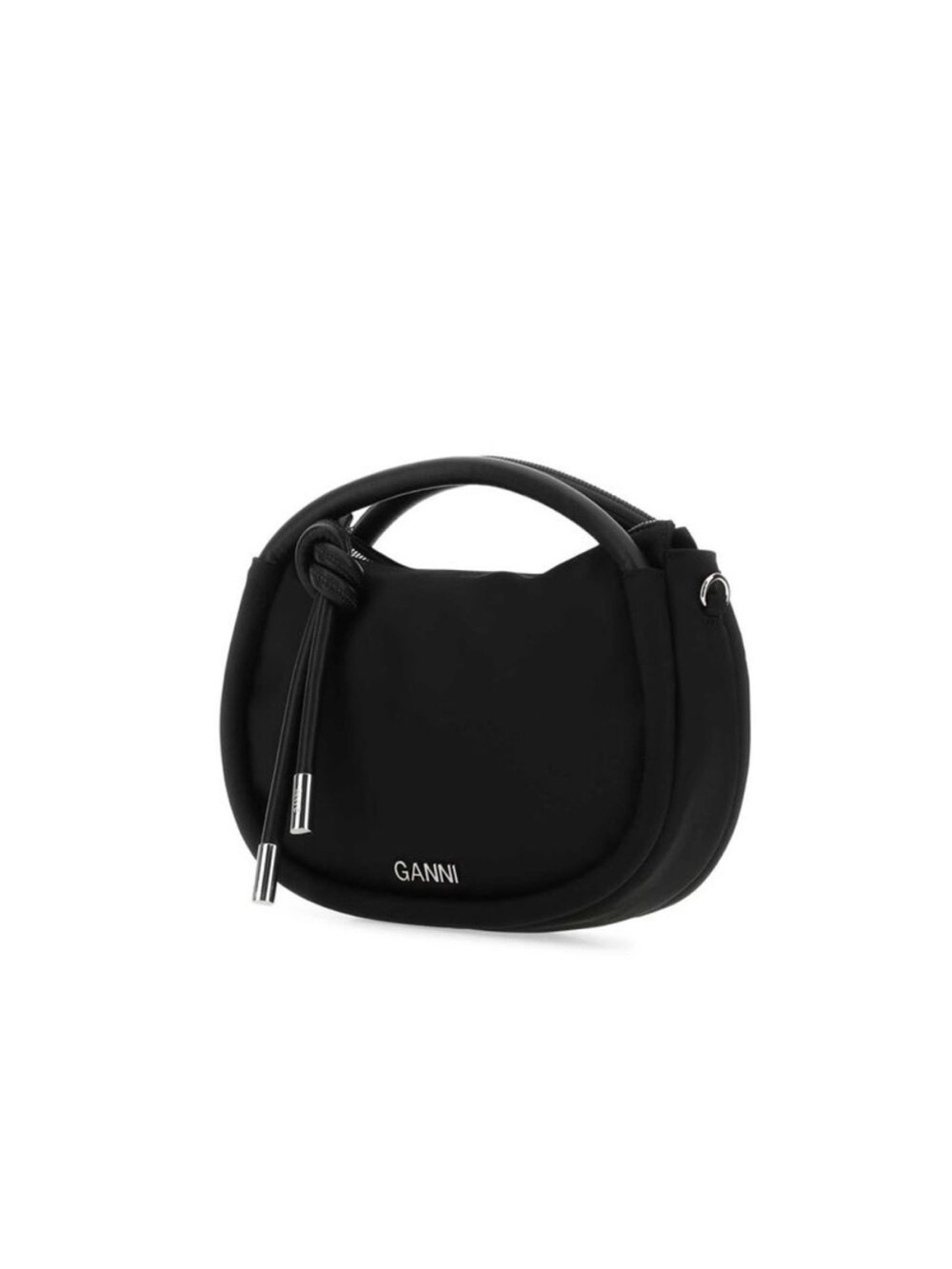 Ganni Black Nylon Mini Knot Handbag